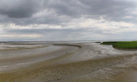 Nieuwe Statenzijl panorama during low tide